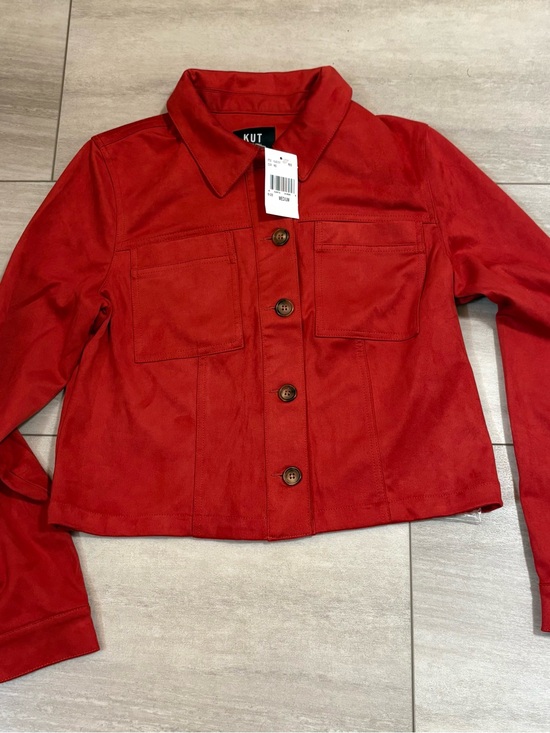 Kut from the Kloth Jackets & Blazers - Kut from the Kloth Red Button-Up Jean Jacket